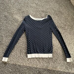 Tommy Hilfiger Polka Dot Navy Crew Neck Sweater